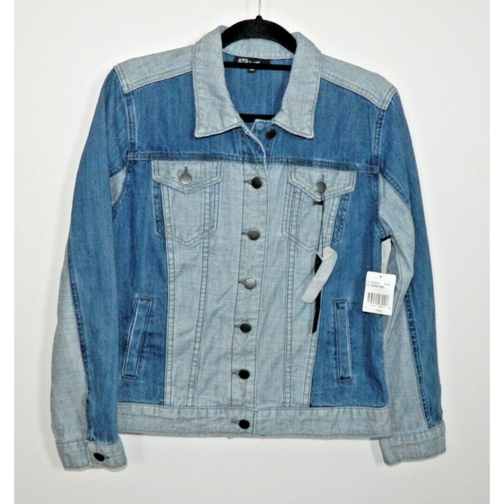 STS Blue Jacket Womens Size X-Small Blue Jeans Two Tone Denim